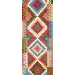 Maimana Afghanistan Kilim Rug - 201 x66 cm