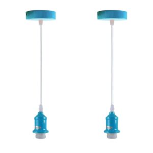 2 Pack Industrial Pendant Light, lampshade Lamp Holder Ceiling Hanging Light~4270