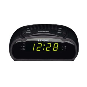 NNEDSZ AM/FM Alarm Clock & Radio w/ Green LED Time Numbering